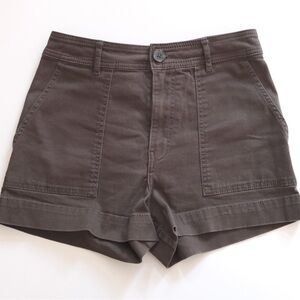 H&M Women’s Gray Brown Utility Cotton Shorts - Size 6